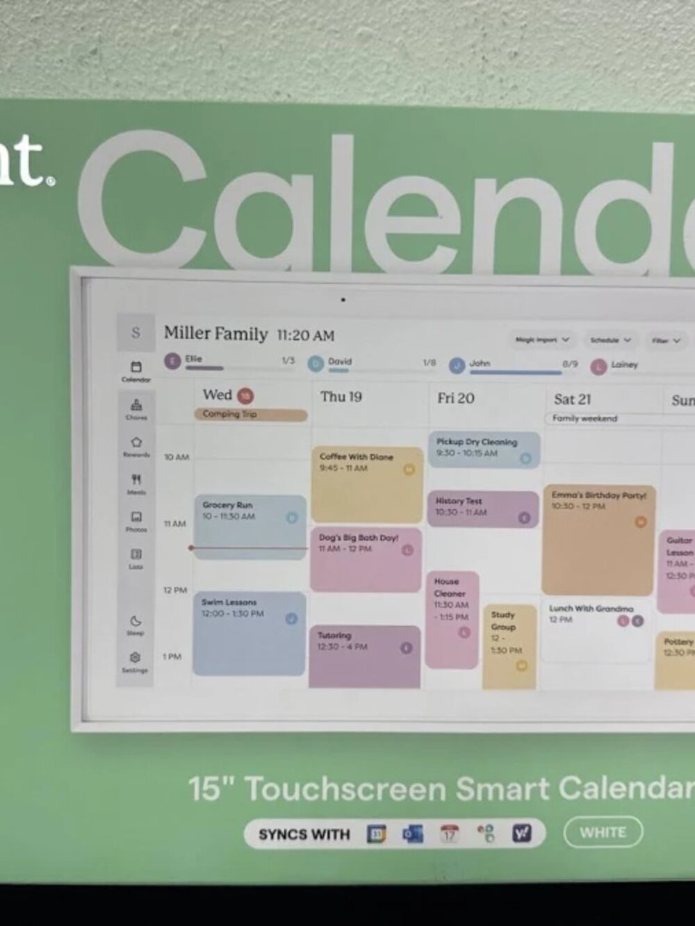 Skylight Calendar 15" Digital Wall Planner Chore Chart